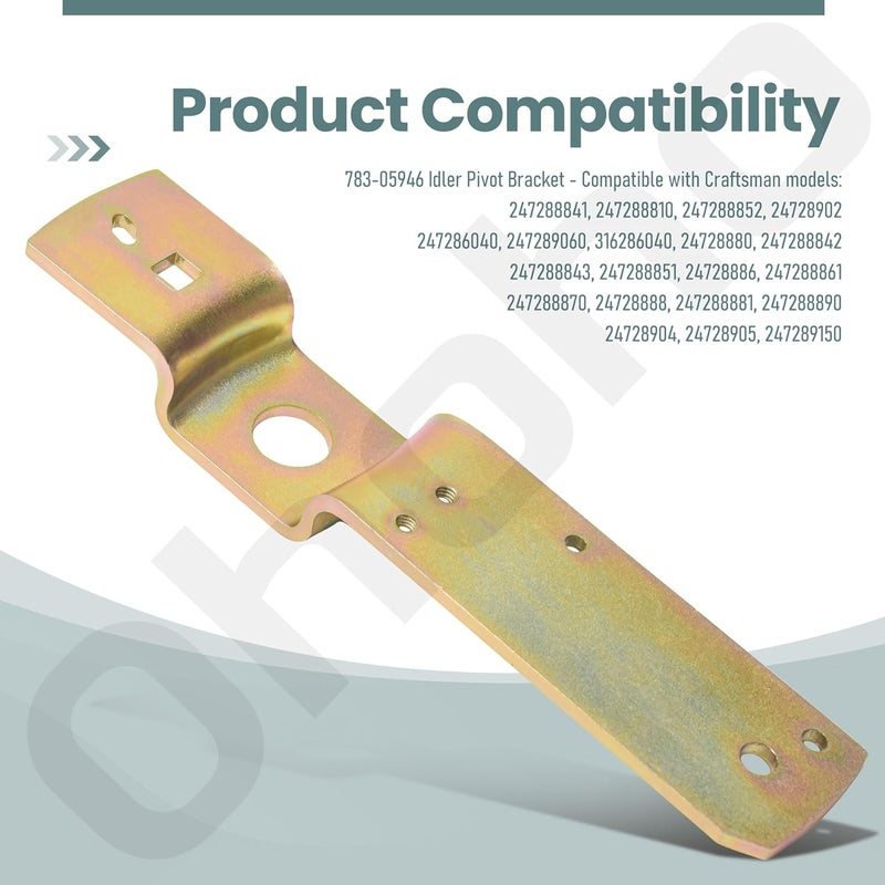 Ohoho 783-05946 Idler Pivot Bracket & 738-04162C Shoulder Spacer Compatible with MTD 13AX915T004 (2010) 13AX915T004 (2011) - Image 5